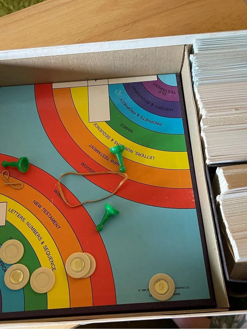 Bible Trivia 5400 Questions No. 811 Board Game by Cadaco Games 1984 Vintage Used